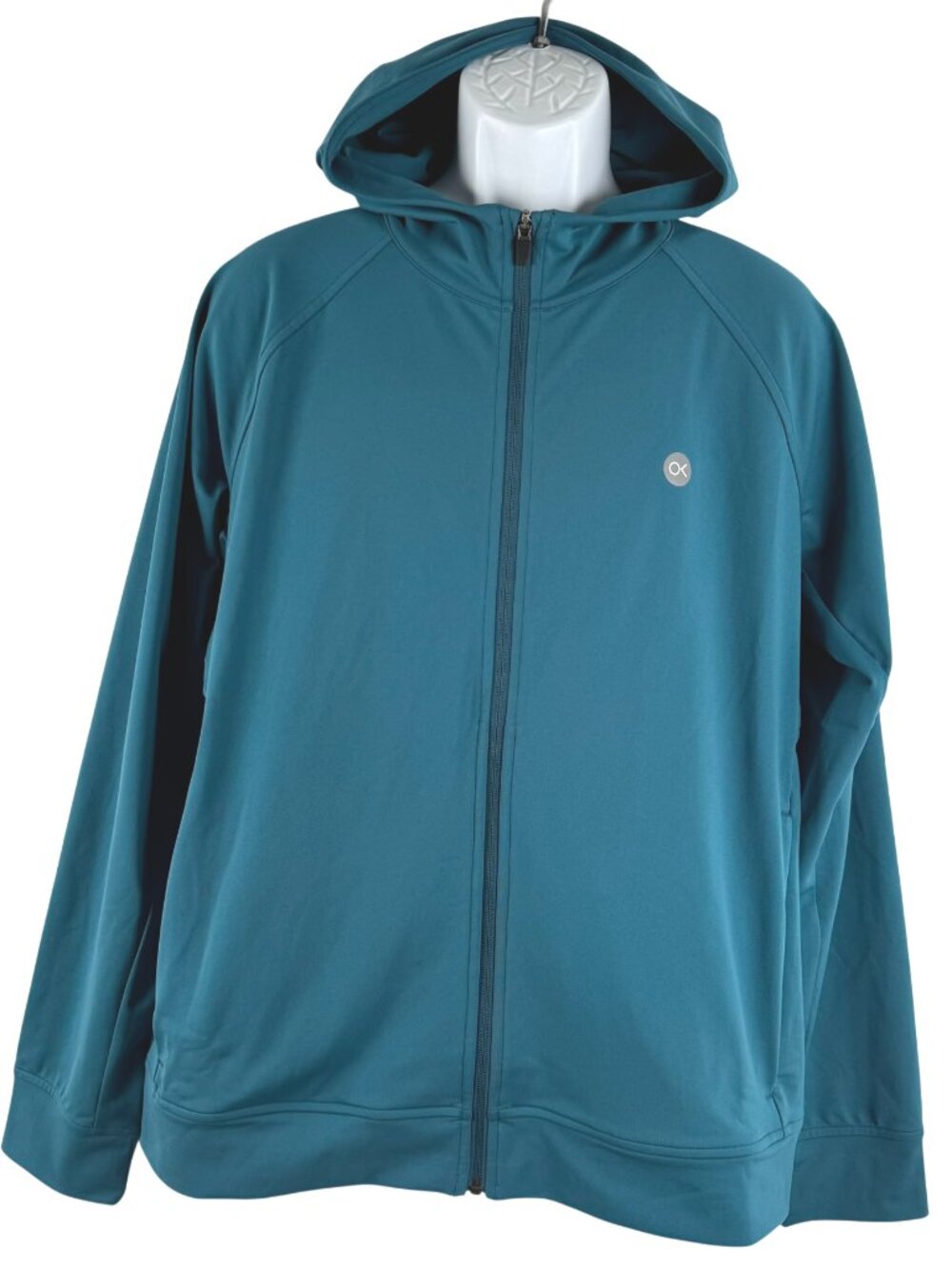Outerknown Performance Warm Up Hoodie Mens Large Teal Full Zip CJ-2405